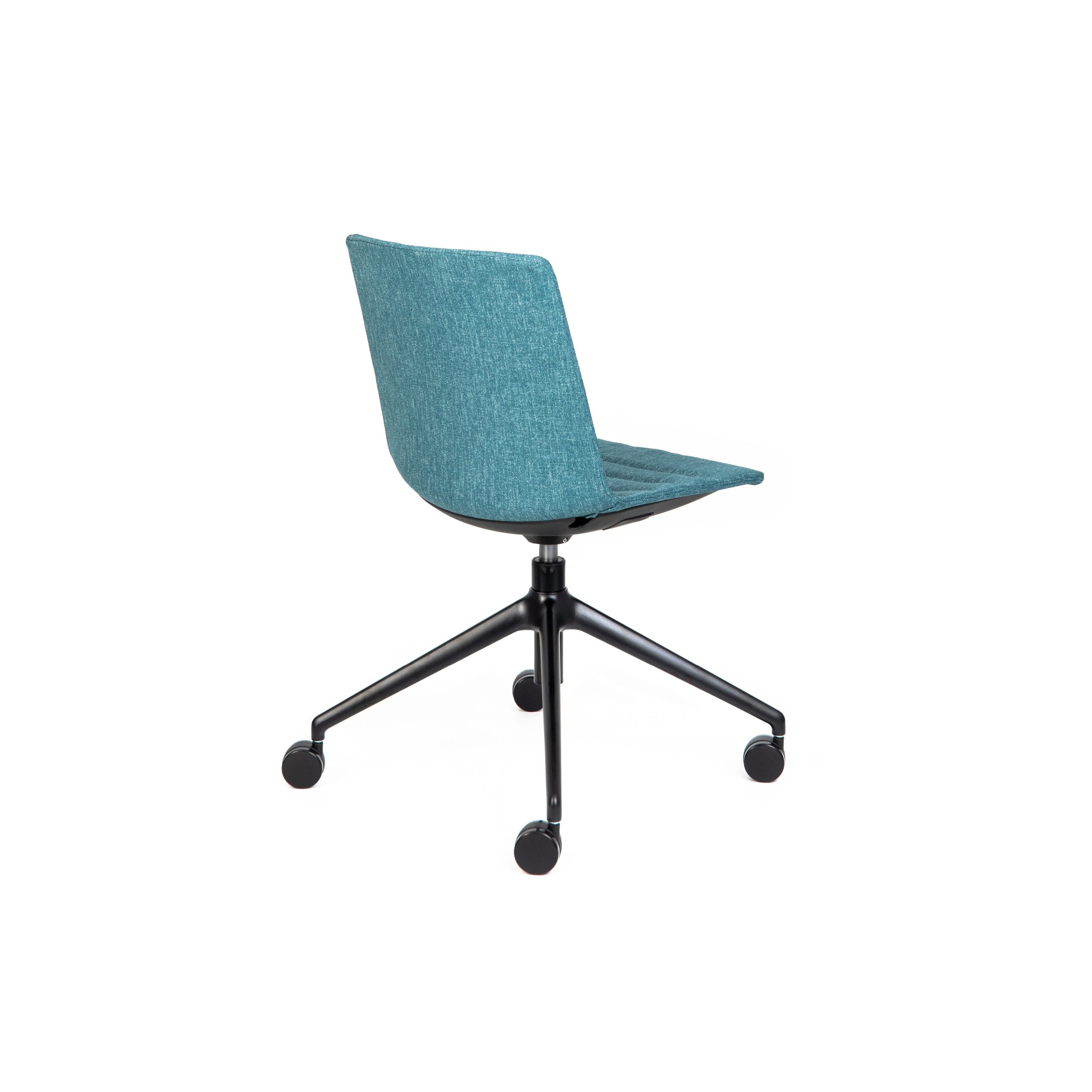 Jubel Castors Italian-4 Black Upholstered Feature Stitch Detail