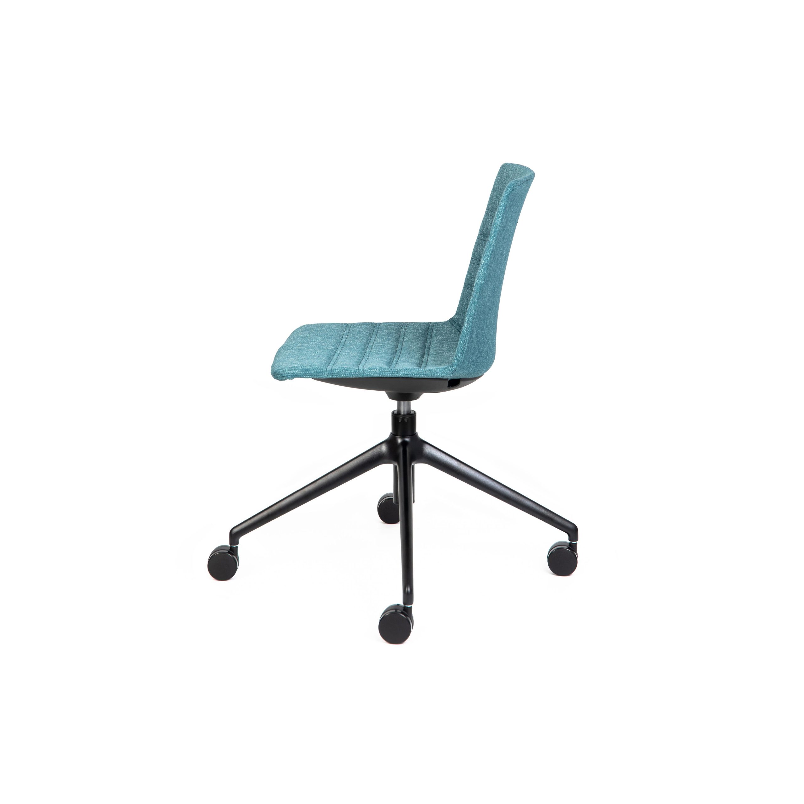 Jubel Castors Italian-4 Black Upholstered Feature Stitch Detail