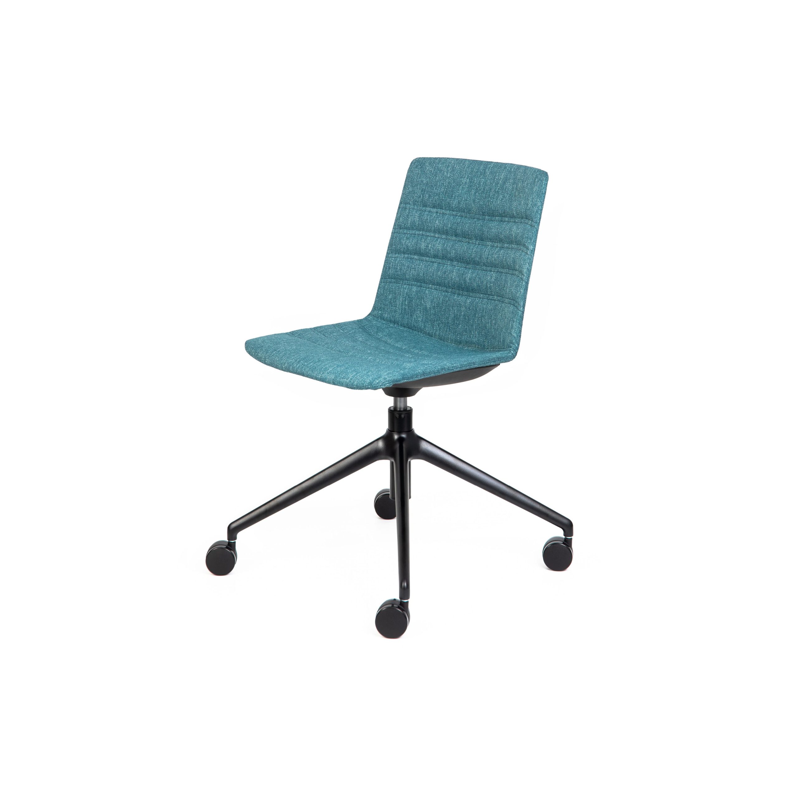 Jubel Castors Italian-4 Black Upholstered Feature Stitch Detail